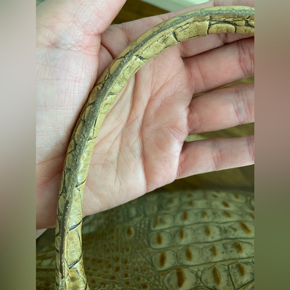 BRAHMIN Vivian Dome Bag Light Almond Color Purse Top Handles & Shoulder Strap - Picture 12 of 16